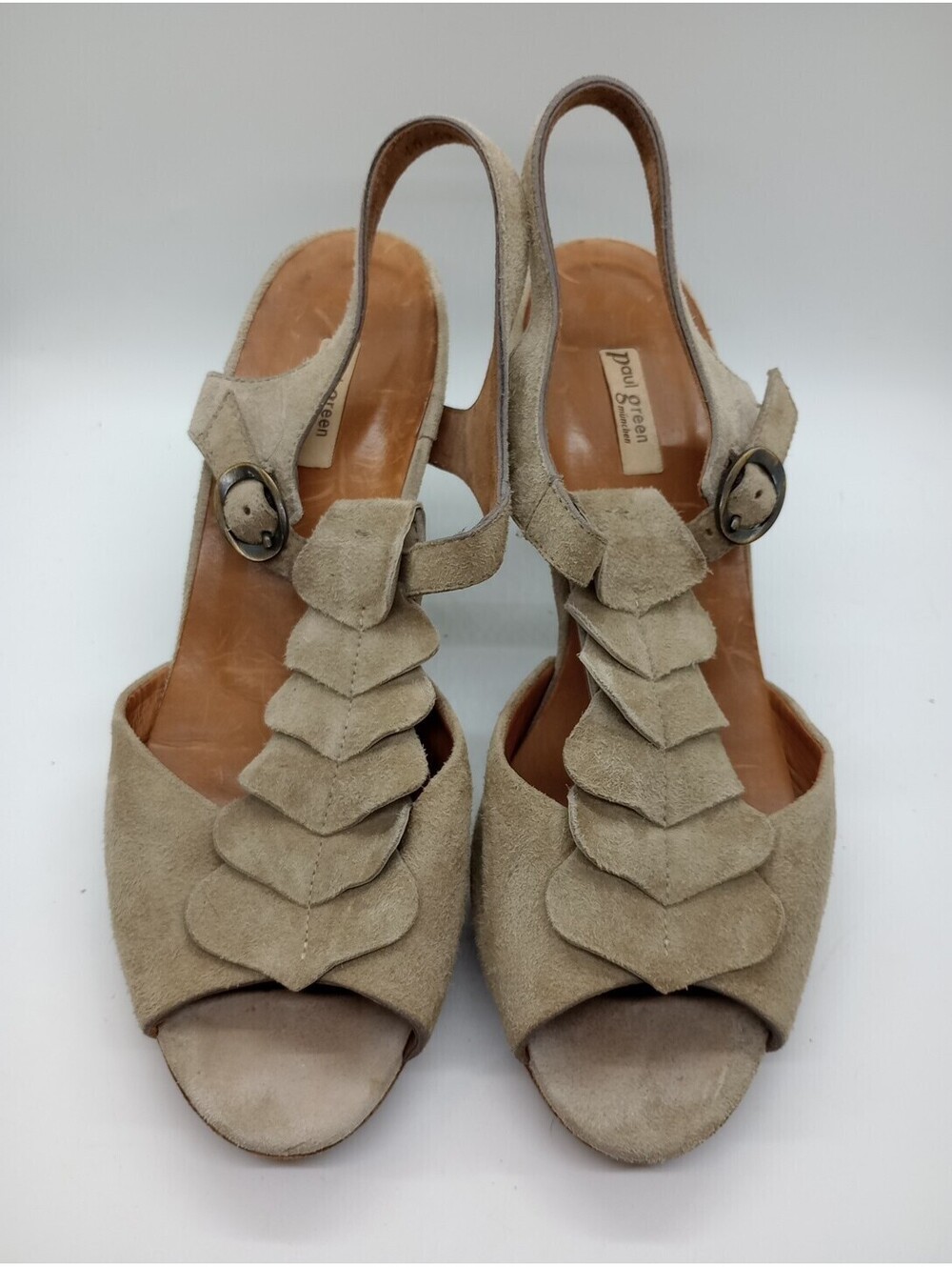 Paul Green Munchen Shoes Open Toe Size 6 Brown 217